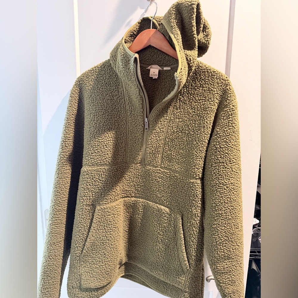 Duluth Trading Co Olive Sherpa Fleece Jacket